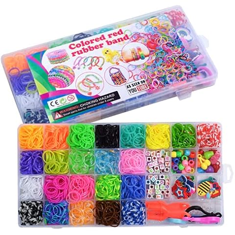 Rubber Band Kit,1500 + Coloured Rubber Band Set DIY Colour Rubber Band Crafting Children's Toys Braided Bracelet Set Cover