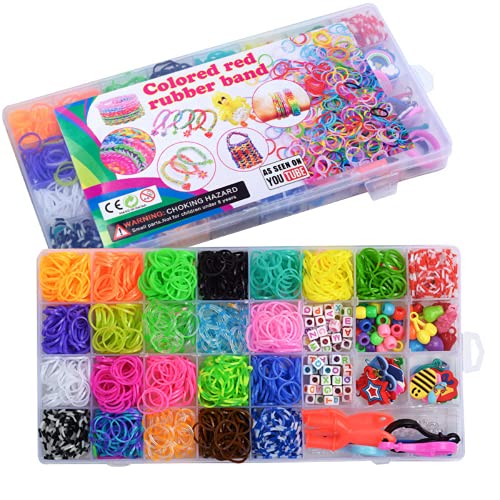 Juego de bandas de goma, 1500 + bandas de goma de colores, juego de pulseras trenzadas para niños Cover