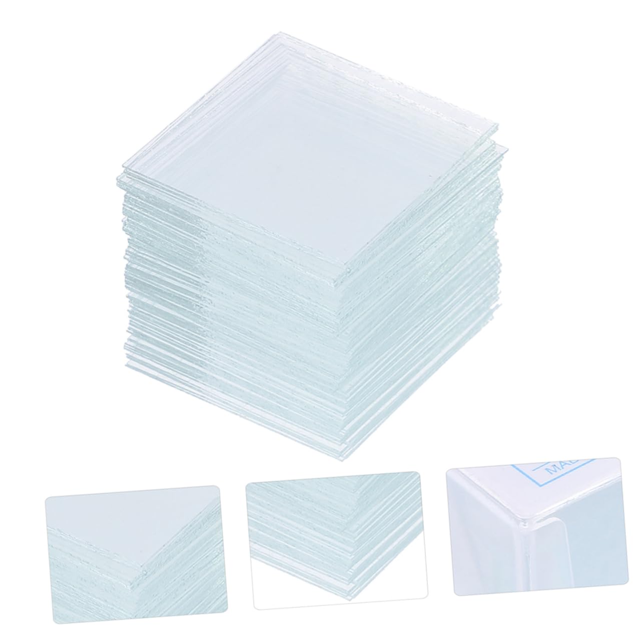 CIYODO 500pcs Glass Slide Microscope Slide Kits Square Coverslip Slide Microscope Slides Covers Clear Glasses Glass Slips Covers Square Glasses Glass Coverslips Microscope Slides Glass