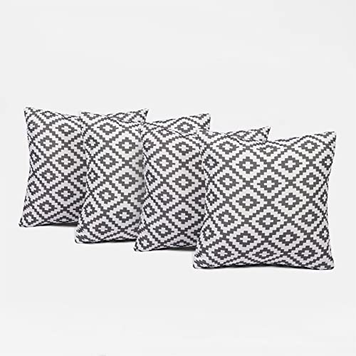 Brentfords 4 Pack of Geometric Outdoor Cushions Cushion Covers Water Resistant Home Geo Grey Decorative Seat Pads Garden Patio Pillow, 45 x 45cm 8 Brentfords 4 Pack of Geometric Outdoor Cushions Cushion Covers Water Resistant Home Geo Grey Decorative Seat Pads Garden Patio Pillow, 45 x 45cm - Image 8