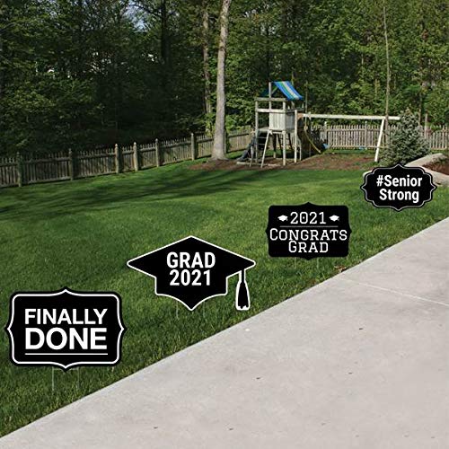 1 ft. 4 in. 2021 Graduation Sidewalk Yard Sign Set/4