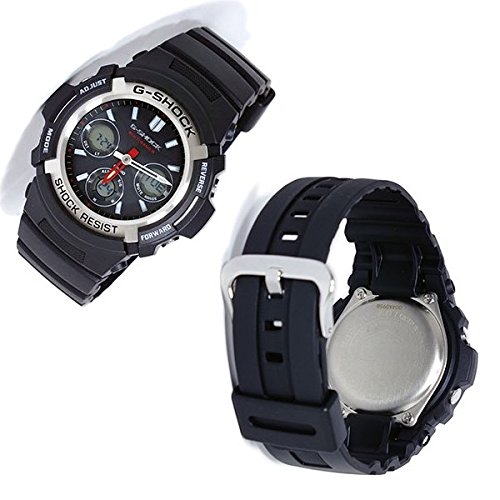 警察官 自衛隊 G-SHOCK 200m防水 電波ソーラー アナデジ プラベルトウォッチ メンズ向（AWGM100-1A　AWGM100B-1A） (AWGM100-1A（シルバー）) Amazon.co.jp: 警察官 自衛隊 G-SHOCK 20気圧防水 電波ソーラー