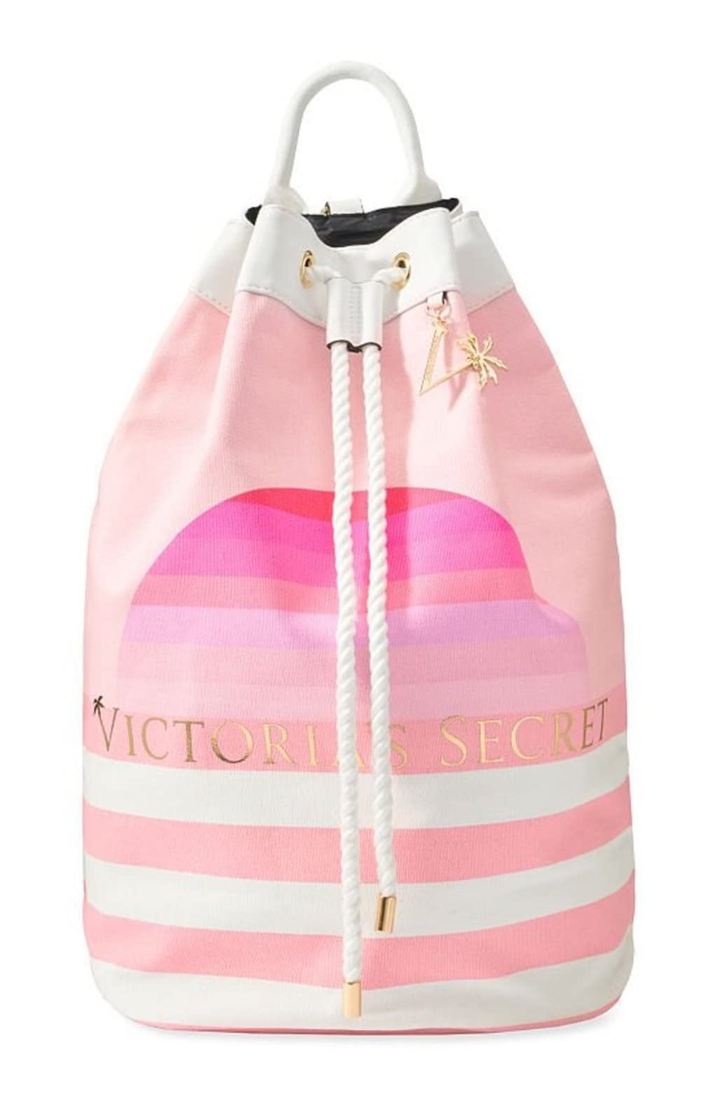 VSVictoria Secret Striped CINCH Backpack
