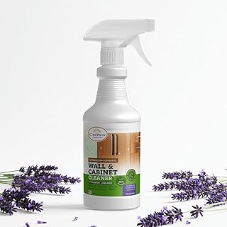 Natural Wall Cleaner Spray for Painted Walls,Ceiling,Cabinets,Baseboard,Wood,Stainless-Lavender Scented, Streak Free Stain Remover Spray for Dirt,Dust,Odor,Oils,Grease-Multipurpose & Deodorizing 24 Oz