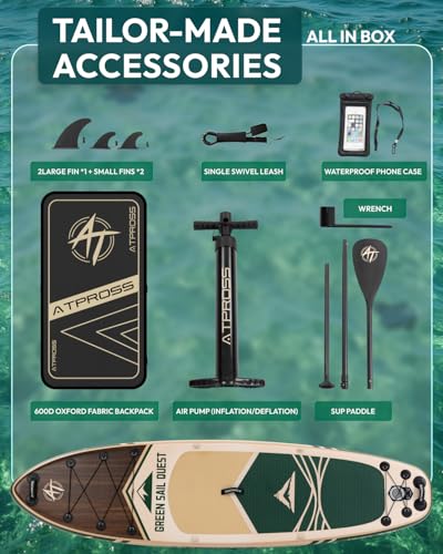 10\'6\'\'x33\'\'Inflatable Stand Up Paddle Board, 400lbs Extra Wide Blow Up Paddle Board, Premium SUP Accessories Kit & Backpack, Non-Slip Stable Deck Boat for Yoga Fishing Surf