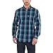 Carhartt Men's 102278 Essential Plaid Button Down Long Sleeve Shirt - Large - Navy