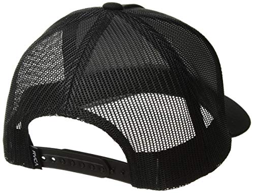 Rvca Mens Rvca Men's Curved Bill Snapback Mesh Trucker Hat Baseball Cap, Black, One Size Us #TOP1