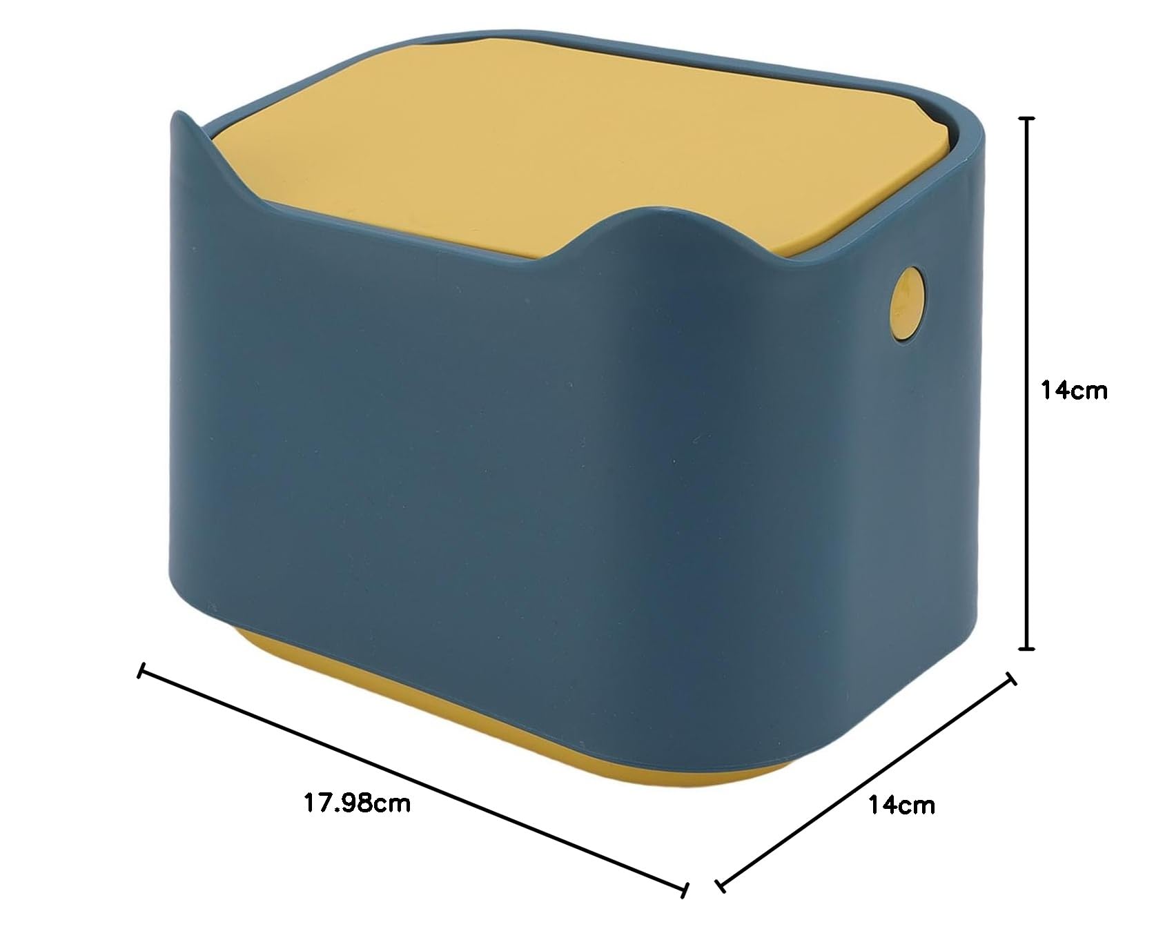 Arenero Gato con Tapa sellada, Recipiente de Polipropileno de 18x13x13 cm, neutraliza olores y Contiene residuos, Accesorio práctico para el Cuidado de Mascotas en hogares