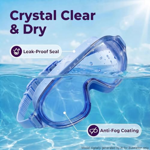 Image of Swim Goggles for Kids 6-12, Wide View Anti-Fog UV Protection No Leaking,Boys Girls Youth Swimming Goggles