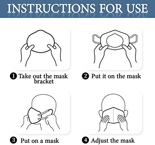 3D Mask Bracket Internal Support Increasing Breath Space Promote Breathing Coolness Avoid Touching Nose and Mouth Protect Lipstick Inner Holder Stand (Color Mixing)