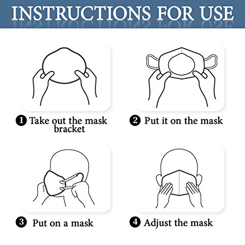 Upgrade Face Bracket Turtle Inner Mask Bracket Support Frame, Cool Plastic Protection Stand Cloth Mask for Women & Men As Seen on TV (White 5PCS)