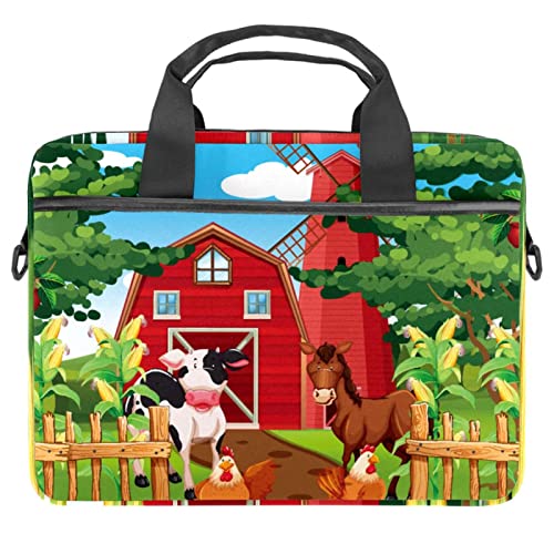 Sac à bandoulière pour ordinateur 13-14.5" animaux de la ferme