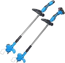 Grass Trimmer 1pc Lawn Mower With 1/2 Battery 698VF Electric Lawn Mower Cordless Garden Power Tool Hedge Grass Trimmer Adjustable Handheld Mowing Machine Hedge trimmer ( Color : Blue 12V 1 Battery )