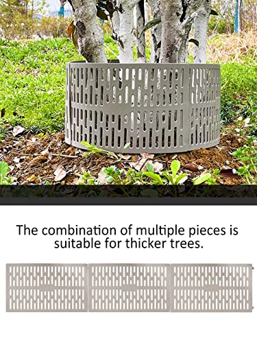 10 Pack Plastic Tree Trunk Protectors, Easy Flexible Tree Guards With 20Pcs Zip Ties, Expandable Nursery Mesh Tree Bark Plant Protector For Preventing Tree Trunk From Trimmers Mowers Rodents #TOP1