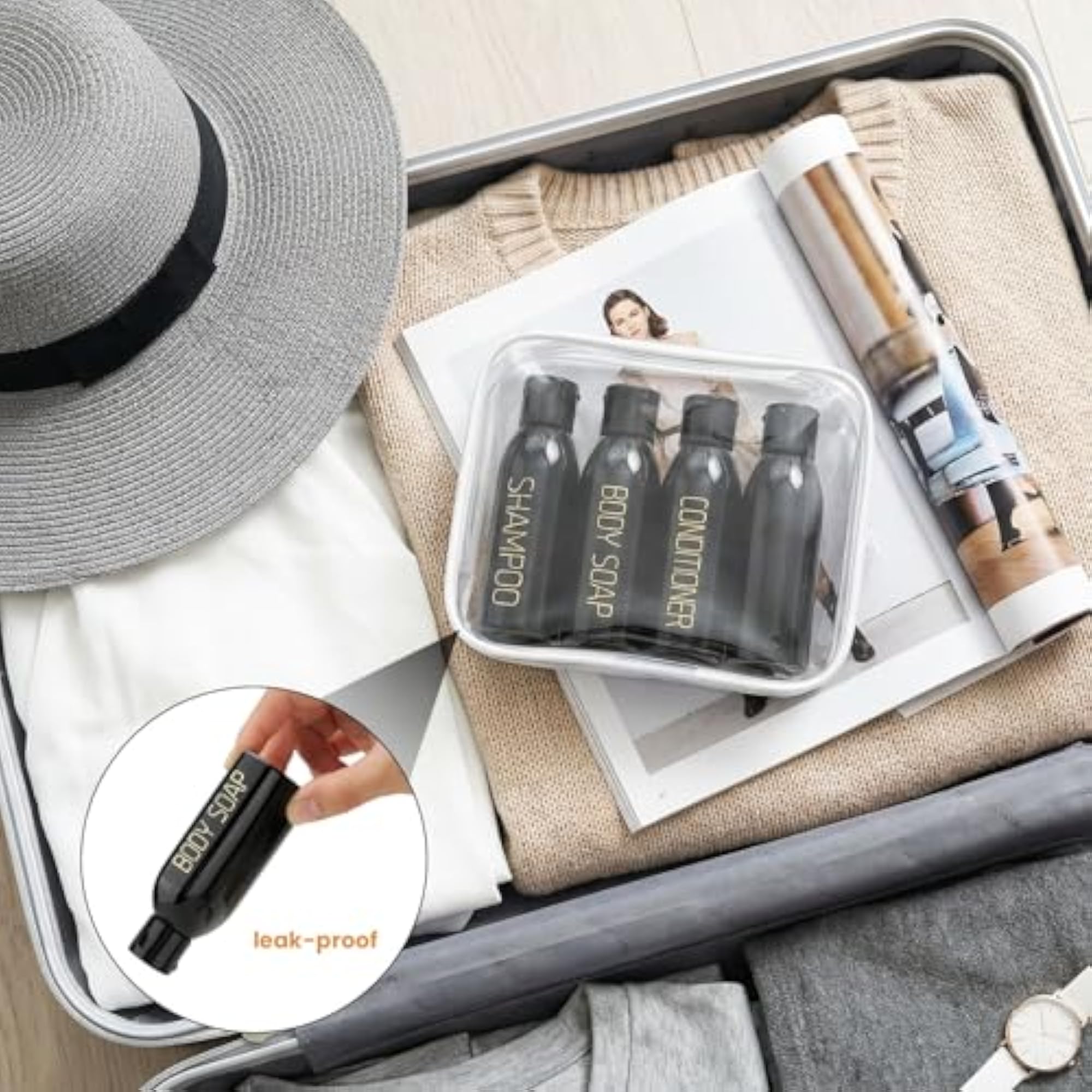 Travel Bottles for Toiletries, Leak Proof Containers
