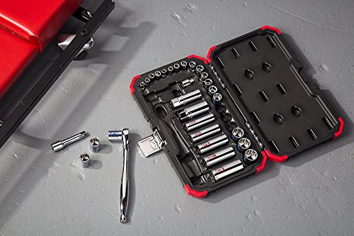 Sunex 3830 1/4-Inch And 3/8-Inch Drive Chrome Socket Set, Sae/Metric, 6-Point And 12-Point, 1/4-Inch – 3/4-Inch, 6Mm – 19Mm, 30-Piece #TOP2