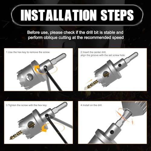 KJE Carbide-Tipped Hole Saw Kit