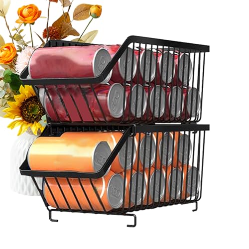 Rangement de canettes distributeur en fer robuste et empilable