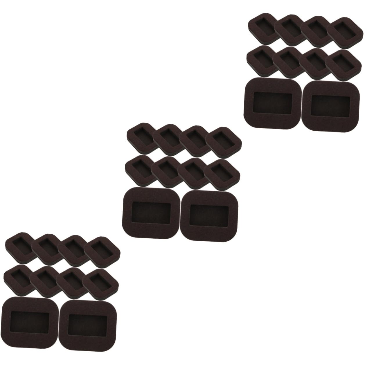 UKCOCO 30piezas Fieltro Antideslizante para Patas De Muebles De Suelo para Sillas y Mesas Copas para Ruedas De Sillas Cuadradas y Resistentes para Pisos De Dura