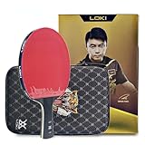 Kepitc Loki E-Serie Tischtennisschläger – Professionelle Ping-Pong-Paddel aus Carbon – hochelastische Rückgummis – großer Hartschalenkoffer (9 Star FL)