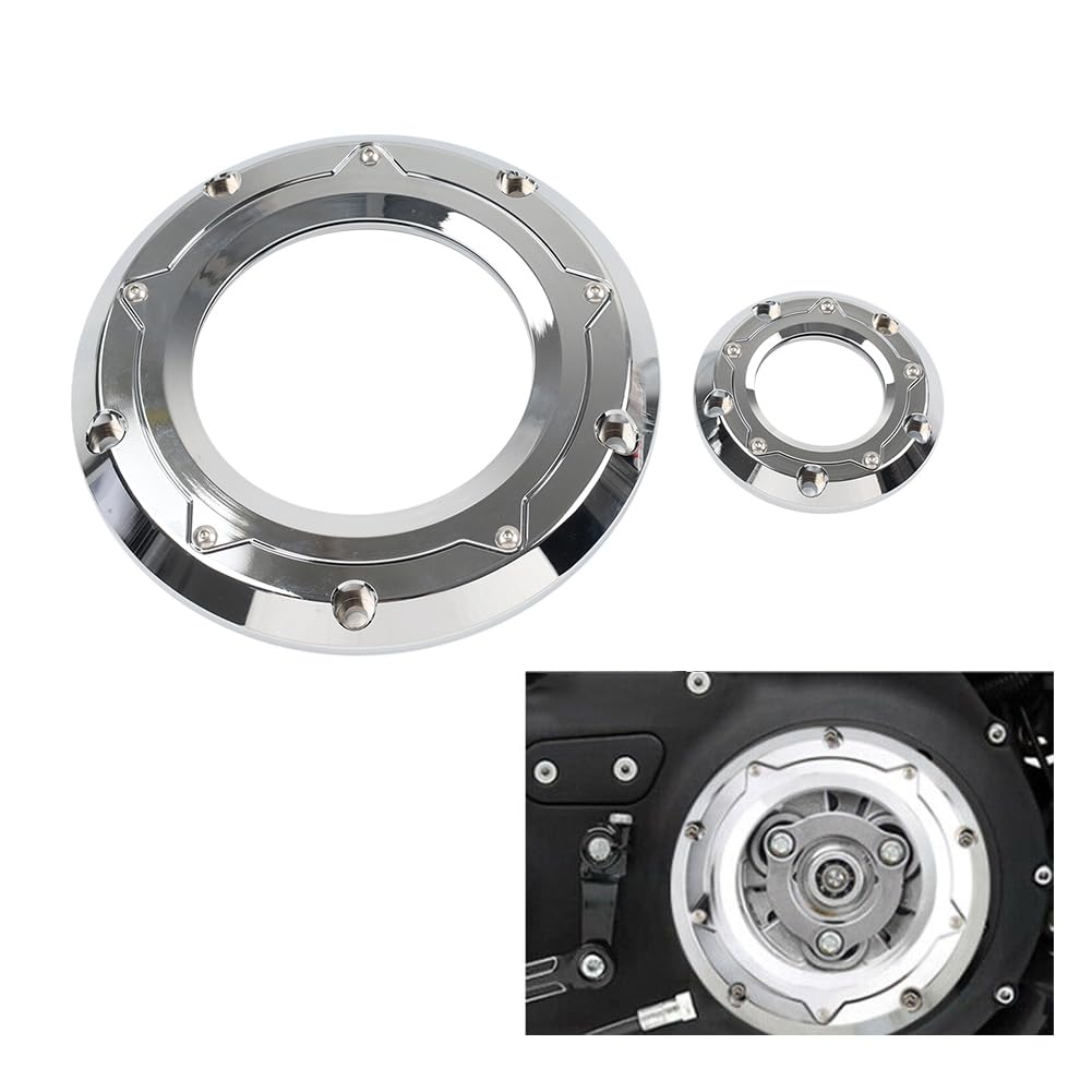 Bacar Derby Timing Cover Trim Timer Aluminium Chrom Für Dyna 1999-2017