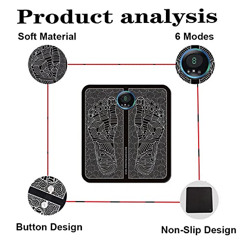 Foot Massager Mat Electric Feet Acupressure Pad Acupuncture Massager Legs Circulation Machine Anti Fatigue Sore Feet Relief Device Relaxation Gifts For Women Men #TOP7