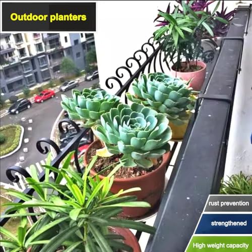 Jardinière murale extérieure robuste avec support pour clôture et balcon - 7
