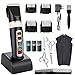BAORUN Tondeuse Cheveux Homme Professionnel Model.A8S , Tondeuse Barbe, Tondeuse Cheveux Homme précision sans Fil, Affichage LED, Lame coniques, 4 Guide de Coupe, Longueur de Lame avec 0.8mm-2.0mm