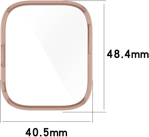 Miniatura 5 de RuenTech Protector de pantalla compatible con Amazfit Bip 5, funda protectora de policarbonato impermeable, película de vidrio templado HD integrada