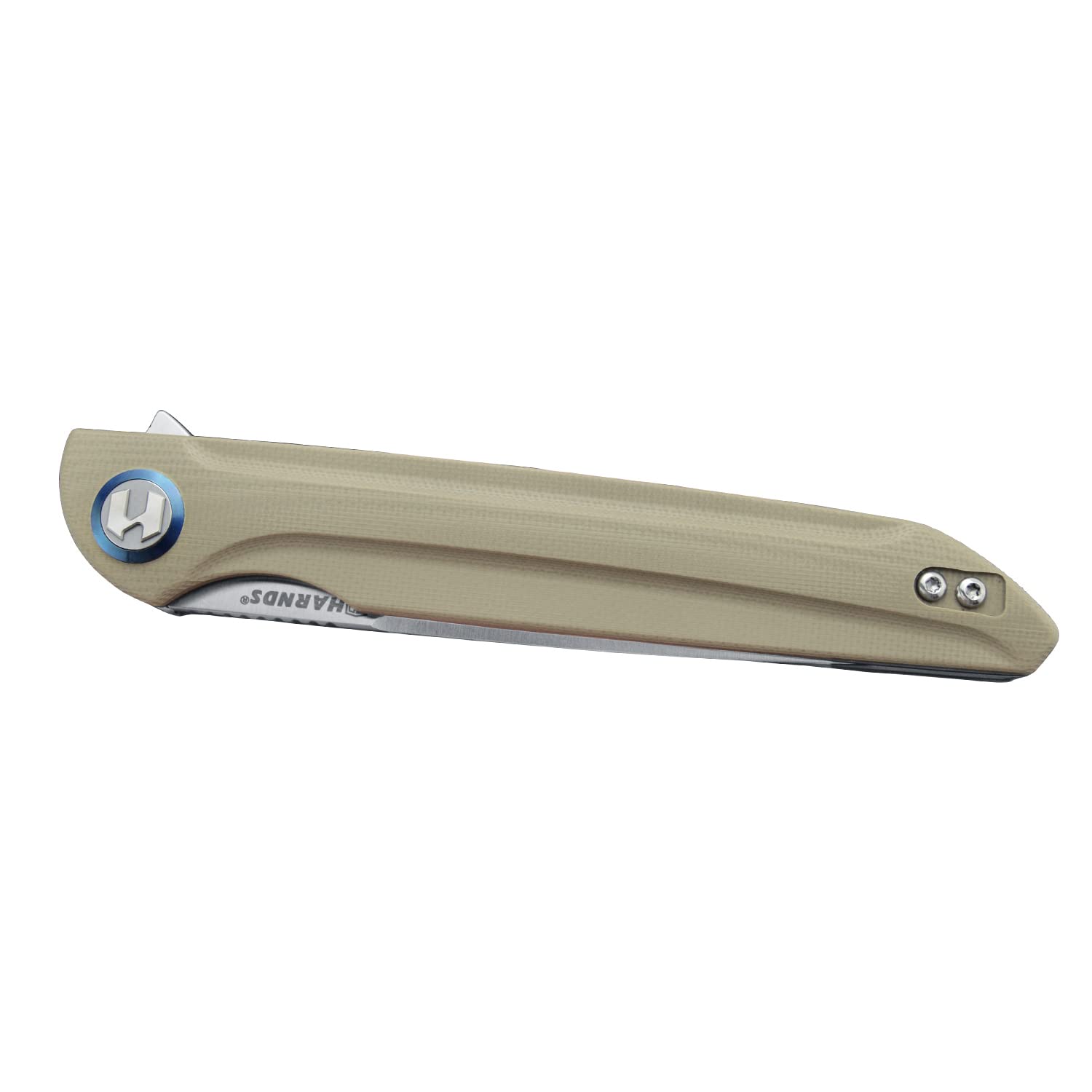 Harnds Assassin Titanium Klappmesser Outdoor Messer,Schnelles Öffnen Taschenmesser mit Sandvik 14C28N Klinge und G10 Handgriff mit Sicheres Verriegeln,111g 22,8cm Camping messer
