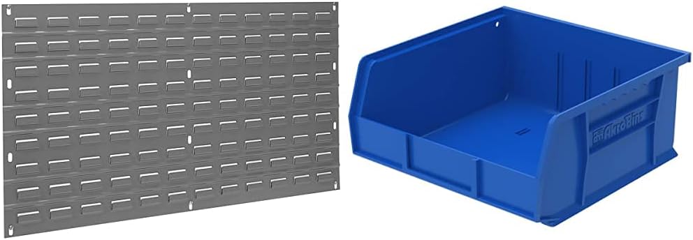 Akro-Mils Wall Mount Storage System Bundle with Plastic Storage Bins (6-Pack)