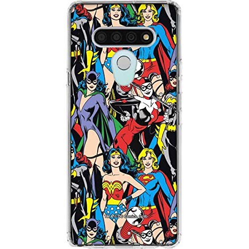 Skinit Clear Phone Case Compatible with LG Stylo 6 - Officially Licensed DC Comics Wonder Woman DC Bombshells Characters Pattern Design