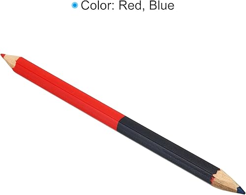 Miniatura 3 de PATIKIL Lápices hexagonales rojos y azules, paquete de 48 lápices de grafito HB, lápices de madera, lápiz de doble punta para aula, oficina,