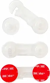 Kit 8 Travas Segurança Reta Bebê Infantil Gaveta Armário Porta Transparente