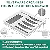 49-Piece Silverware Set with Organizer, Stainless Steel Flatware Utensils Set for 8, Forks and Spoons Silverware Set Cutlery Set with Steak Knives, Dishwasher Safe #2