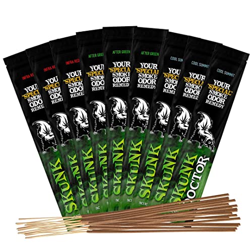 Smoke Odor Eliminator Incense Sticks By Skunk Doctor (45 Pcs) Multi-Purpose Air Freshener That Eliminates All Types Of Smoke, Cooking And Pet Odors #TOP12