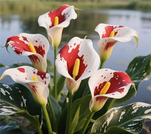 Eccellente Calla Bulbi, piante perenni, Calla Lily Bulbi grande, Calla in vaso, profumate, pianta Calla(Non artificiali)-8 bulbi-E