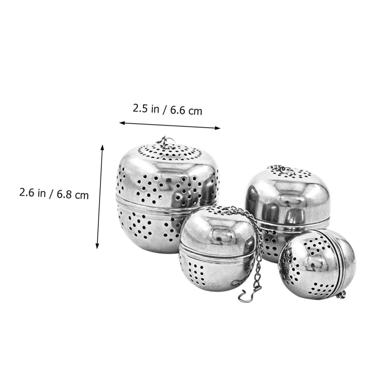 CIYODO Mesh Strainer Tea Strainer Ball Bag Set 4pcs Stainless Steel Tea Filter Balls
