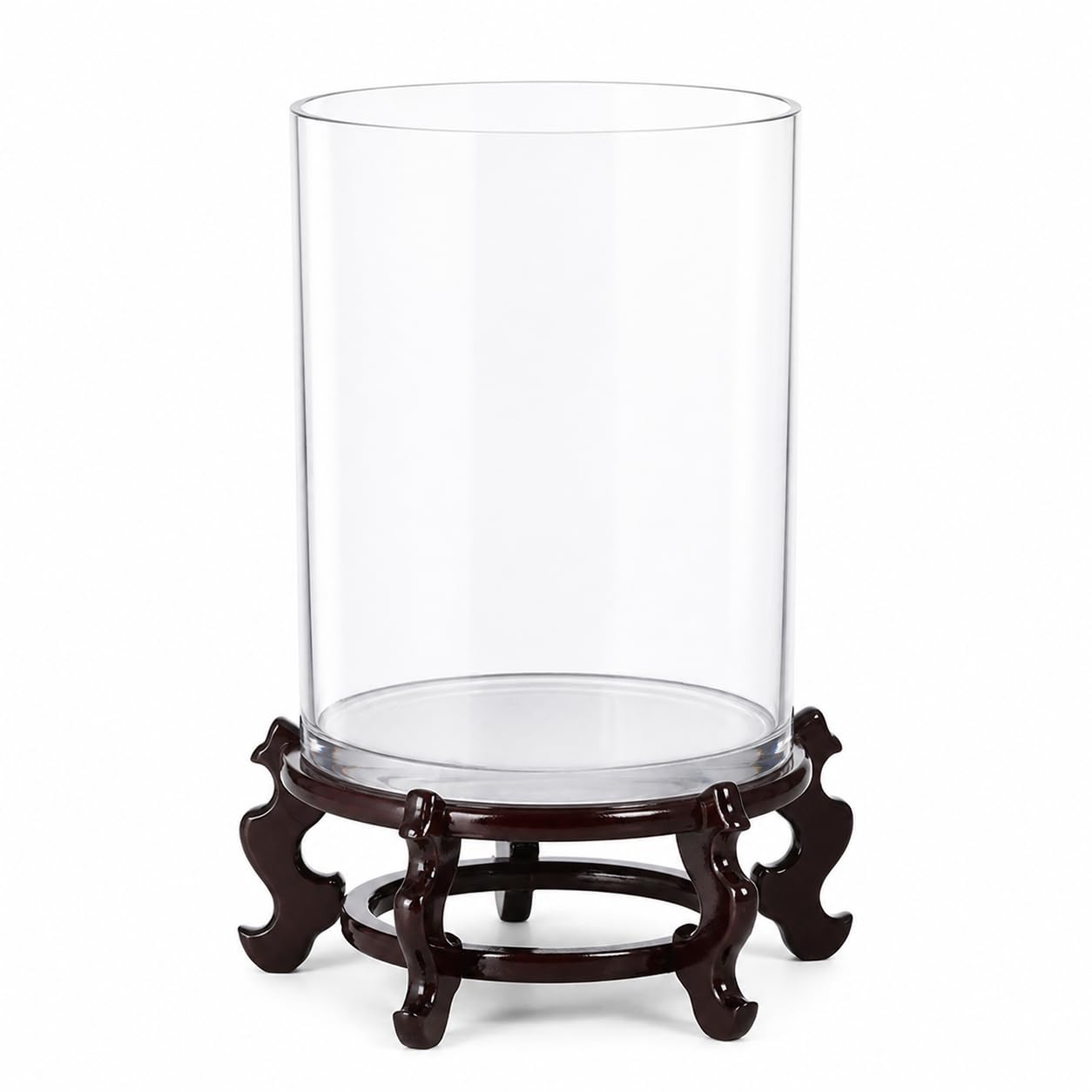 Aquarium en Verre Cylindrique Vertical Robuste Anti-Fuite Haute Transparence Nettoyage Simple Moderne Adapté au Bureau Salon Appartements Compacts, Diamètre 20 cm, Hauteur 70 cm