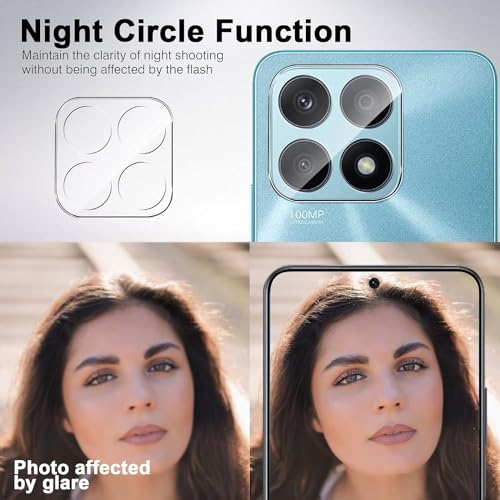 PIXFAB Screen Protector for Honor X6B Tempered Glass + Camera Lens Protector, [4 in 1], 9H Anti Scratch and Anti Shatter Film, [Case Friendly] HD Clear Premium, [2 Pack each] - Image 2