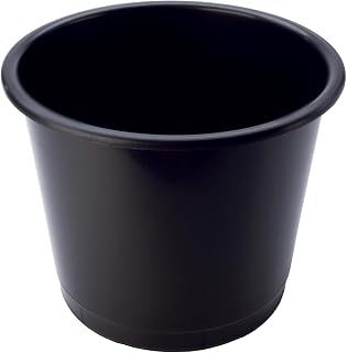 Deflecto CP025YTBLK 14 Litre Plastic Waste Bin - Black