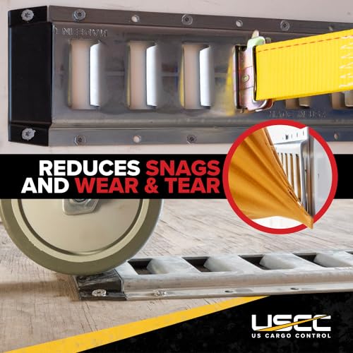 Image of US Cargo Control E Track End Caps for Horizontal E-Track Rail (4-Pack), Durable Black Plastic End Protector Cap for Trailer Tie-Down Rails in Enclosed Trailers and Cargo Vans