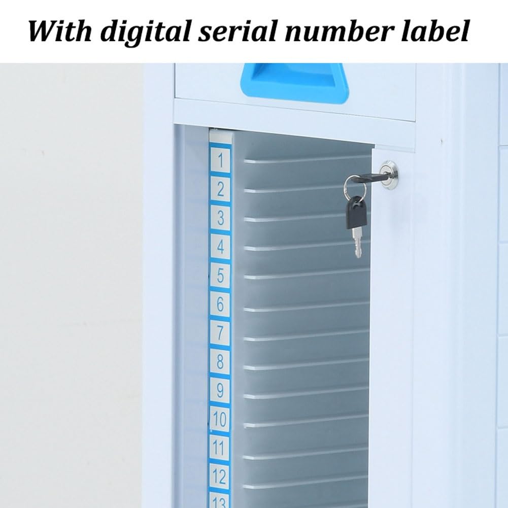 Armadietto per cartelle cliniche con meccanismo di bloccaggio e numerazione seriale digitale per l'archiviazione dell'ufficio e l'organizzazione degli strumenti