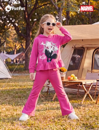 Image of Disney Marvel Outfits for Girls Long Sleeve Hoodie Pants Sets Fall Winter