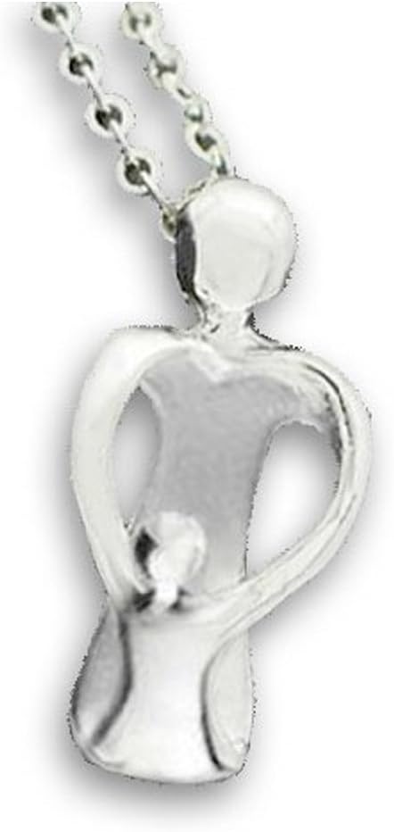 Playful Standing Mother and Child Pendant Necklace. Jewelry Mother and baby design. Mother and Child Necklace Charm. Chain included w/ mom necklace