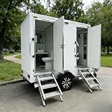 Mobile Waschraum Toilette Anhänger Outdoor Tragbare Toilette Badezimmer Toilette und Waschbecken Set für Mobilheim Hochzeit Events