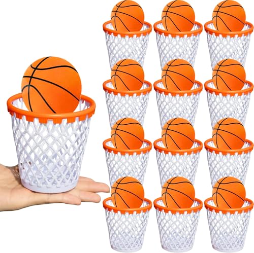 8HREST 12 Pcs 4.1"x4.1"x2.8" Basketball Party Favors &