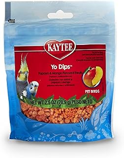 Kaytee Mango Flavored Yogurt Dipped Papaya Treats For All Pet Birds, 2.5-Oz Bag