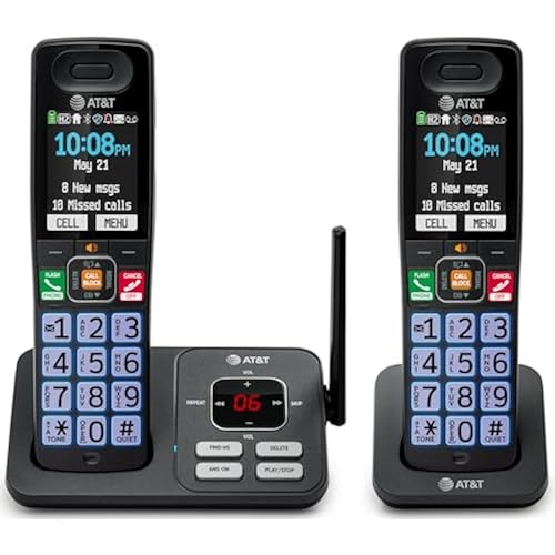 AT&T 2 Handsets Cordless Phone with Answering System — BL108-2