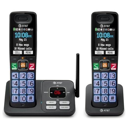 AT&T 2 Handsets Cordless Phone with Answering System — BL108-2
